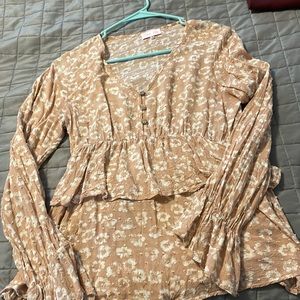 Ruffled top size small from Pink Lily